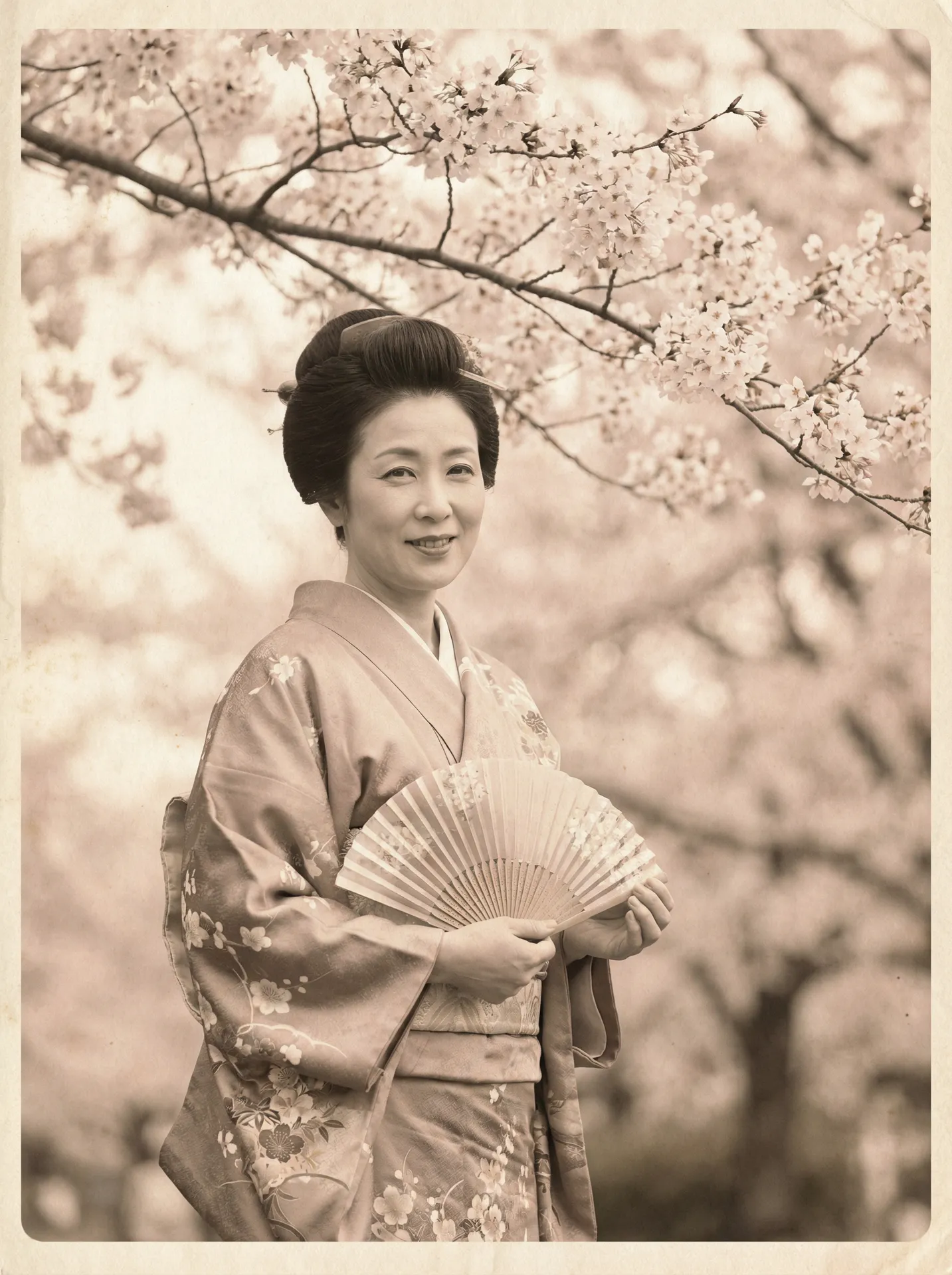 一位持扇的优雅 探花网 - 探花网免费视频全集 | 免费资源每日更新 在樱花树下的复古写真